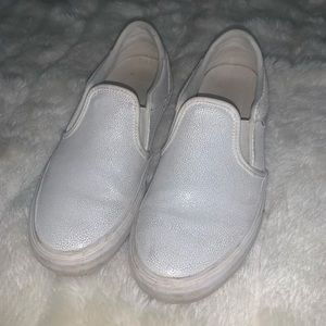 Vans White Sparkly Shoes